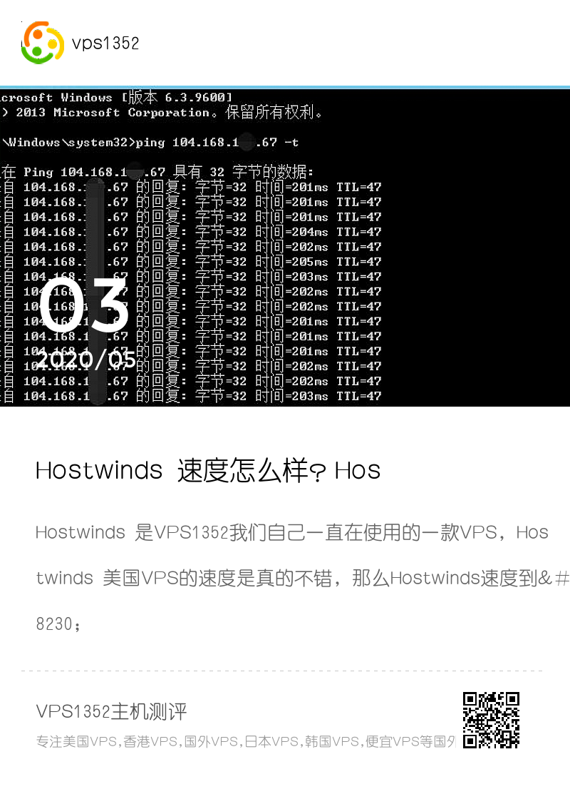 Hostwinds 速度怎么样？Hostwinds速度测评分享封面