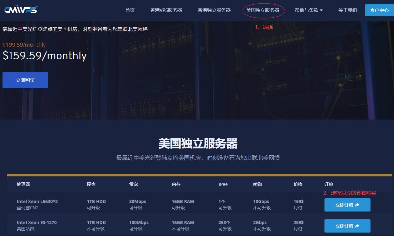 购买独立服务器价格