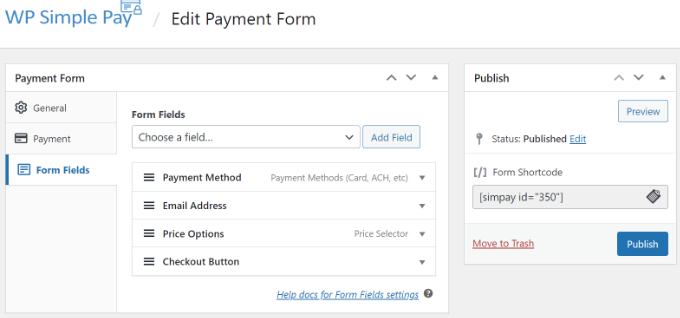 Publish your ACH form